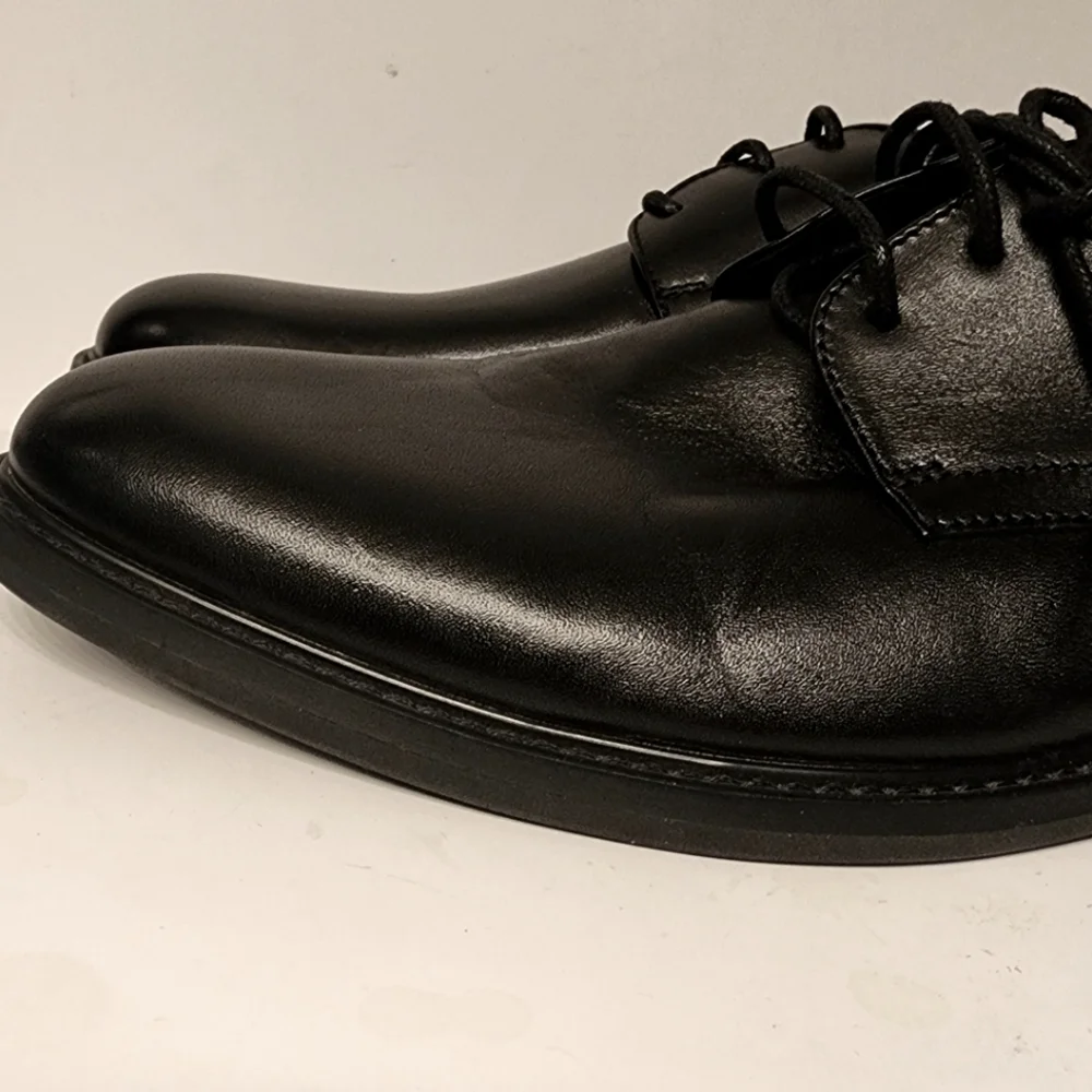 EXPRESS Men's Black Lace Up Polished Leather Dress Shoes Sz US 11
